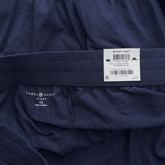 Karen Scott Plus Size Navy Knit Drawstring Sweat Pants /Joggers NWT - Picture 7 of 7